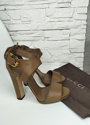 Оригинальные женские кожаные босоножки gucci lifford 38.5.р
