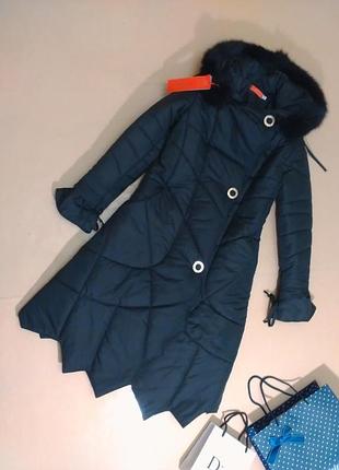 Новое зимнее пальто с натуральным мехом