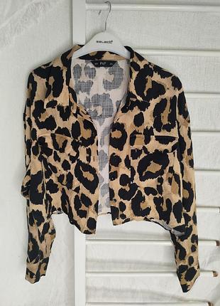 Вискозная укороченная рубашка l-xl