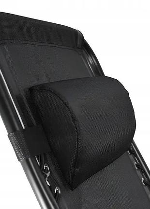 Шезлонг jumi black до 120 кг! 4