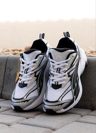Кроссовки puma morphic base white green silver black