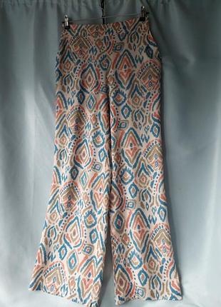 Брюки из узоры в пижамном стиле