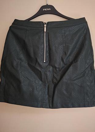 Мини юбка из экокожи
