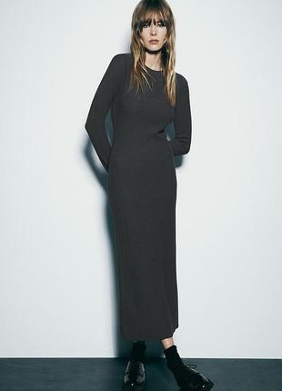 🖤платье длинное трикотажное женское zara🖤