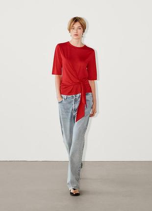 Класна легенька футболка з завʼязками від massimo dutti