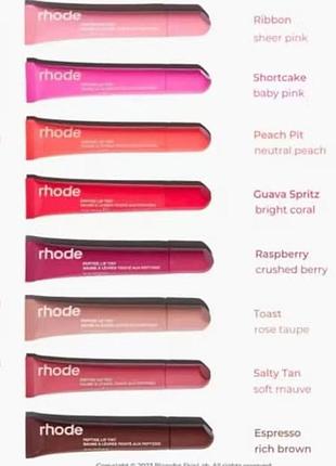 Бальзам тинт блеск помада для губ rhode