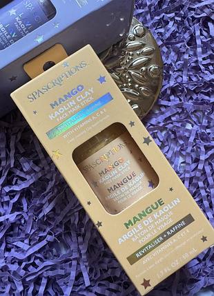 Новинка! оживляющая маска в стике с манго, витамином а, с, е spascriptions mango clay face mask