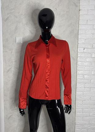 Трикотажна шовкова блуза блузка сорочка шовк planet, m