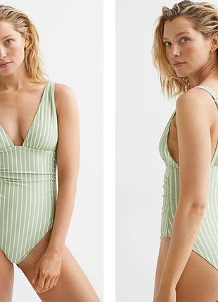 Новий купальник утяжка смугастий h&m