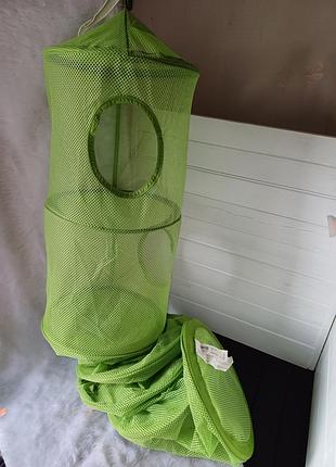 Зеленый подвесной органайзер сетка для игрушек от икеа ikea