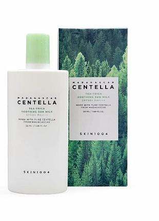 Легке сонцезахисне молочко skin1004 centella tea-trica soothing sun milk spf50+ pa++++ 50 мл