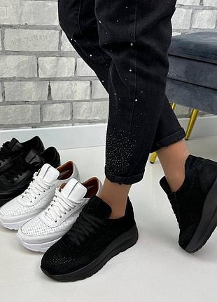 Кроссовки женские натуральная кожа и замша