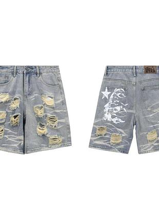 Джинсові шорти хеллстар. шорти hellstar. s-xl