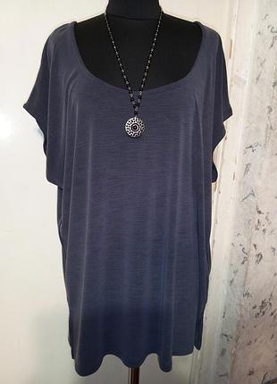 Трикотажная стрейч базовая футболка безрукавка блузка большого размера lindex