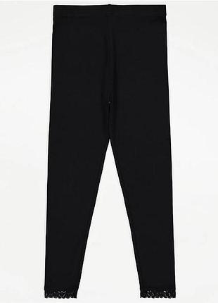Лосіни чорні з мереживом для дівчинки
