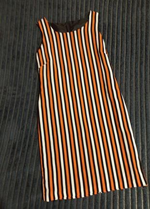 Повседневное платье в полоску с подкладкой, размер м