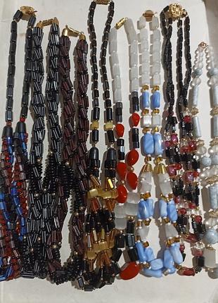 Бусы чешское, муранское стекло.