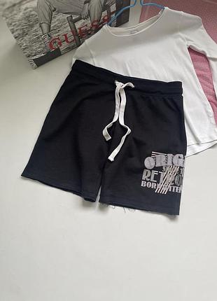 Котонові шорти подовжені чорні хс