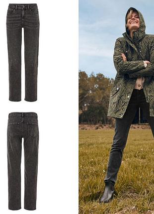 Джинсы черные серые темные голубые прямые straight fit hight rise новые esmara