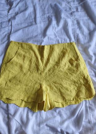 Шорты, лен, 34 европейский