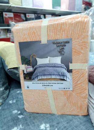 Покривало-плед муслін бавовна легке мʼяке та дихаюче
