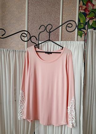 Красива кофта з ажурними вставками на рукавах zanzea.