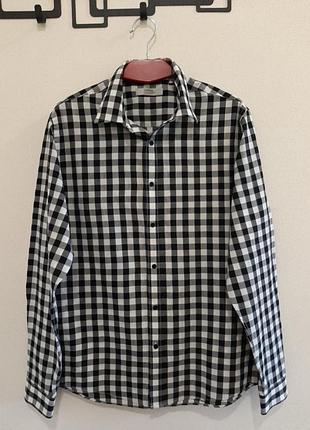 Чоловіча легка сорочка від topman, поліестер + бавовна, р. 44