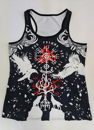 Чоловіча майка вікінг, скандинавський стиль, руни, вовки, viking, pagan metal