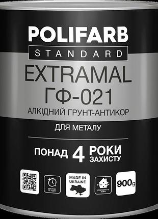 Extramal гф-021 tm polifarb - алкидная антикоррозийная грунтовка красно-коричневая 0,9кг