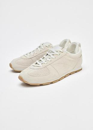 Кроссовки из замши zara