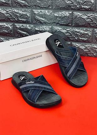 Мужские шлепанцы calvin klein летние шлепанцы келвин кляин чоловічі шльопанці