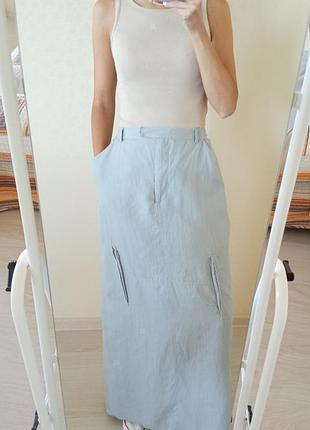 Лляна максі спідниця