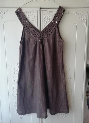 Платье сарафан натуральное