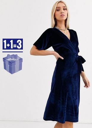 🥰нова! велюрова міді сукня boohoo