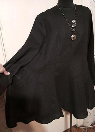 Льняное - 100% бохо платья-туника клеш с карманами или блузка? в состоянии нового olars ulla швеция