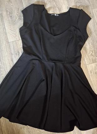 Платье женское черная короткая, батал, размер 54 (арт400)