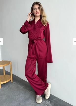 Піжама, шовковий костюм для дому, прогулянок