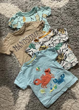 Набір футболок футболка 6-9 місяців 74 розмір футболочка для хлопчика