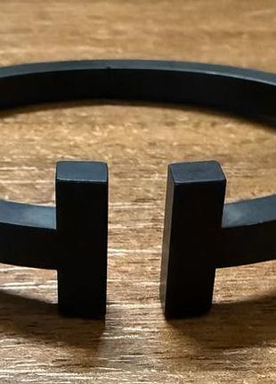 Браслет оригинал tiffany&co. t square bracelet black stainless steel germany