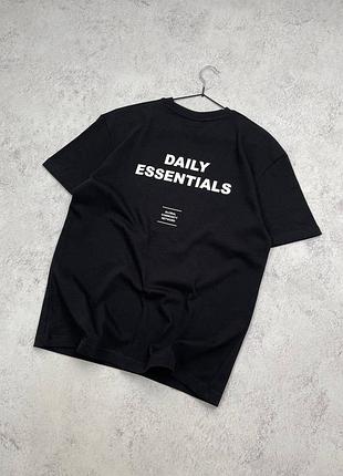 Чорна оверсайз футболка smog daily essentials