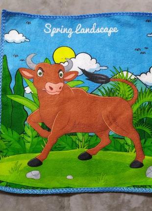 Полотенце салфетка кухонная символ 2021 бык бычок корова