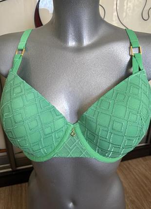 Шикарний, ажурний, бюстгальтер, в салотовому, кольорі, від бренду: george