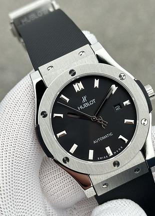 Механічний годинник з автопідзаводом hublot classic fusion silver