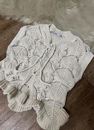 Вʼязаний тор zara з рюшами