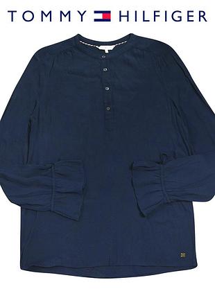 Жіноча темно-синя сорочка з довгими рукавами tommy hilfiger