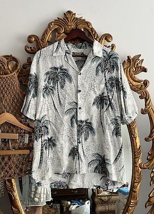 Гавайська сорочка two palms rayon vintage