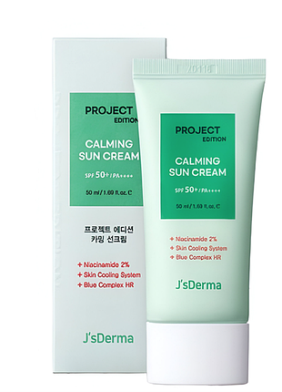 Крем солнцезащитный успокаивающий j'sderma project edition calming sun cream 50 ml