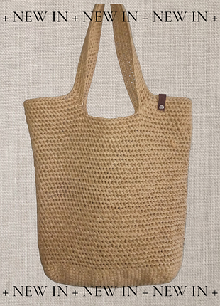 Сумка шопер з м'якої рафії велика вмістка нова