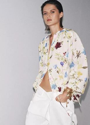 Рубашка zw collection с цветочным принтом