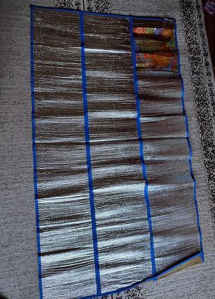 Пляжный коврик. солома/фольга